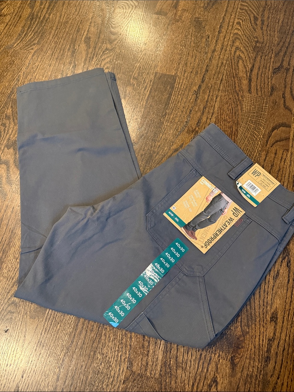 Weatherproof 40x30 Men's Straight Fit Chinos in Slate gray pants work